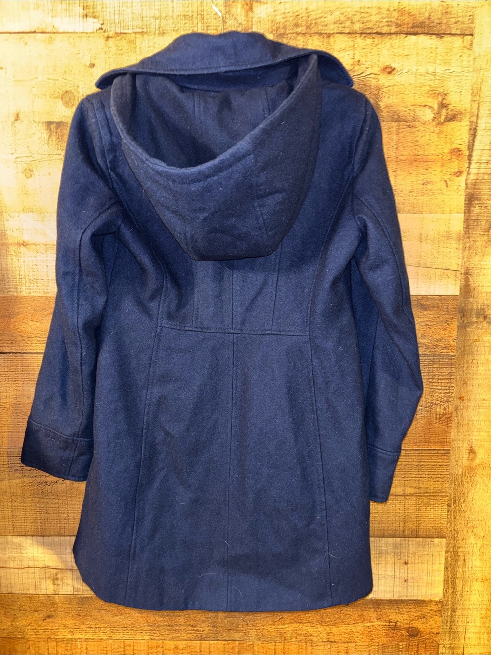 Michael Kors Navy Blue Wool Blend Coat - Picture 4 of 7